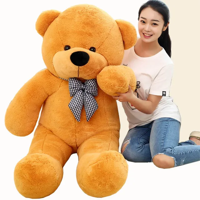 Big Giant Teddy Bear 160 cm 180 cm 200 cm 220 cm lebensgröße Großer großer großer, gefüllter Spielzeugpuppen Mädchen Geburtstag Valentine Geschenk9161542