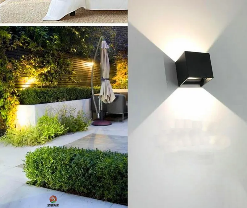 Waterdichte Outdoor Wandlamp 7 W LED Bron Up en Down Lighting Moderne Minimalistische Indoor Outdoor Engineering Porch Garden Light Lights Wall