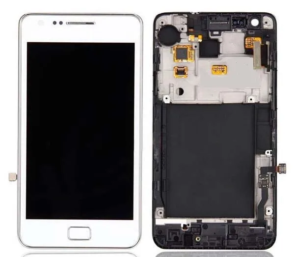 LCD-touch Digitizer Skärmdisplay för Samsung Galaxy S2 I9100 Svartvitt