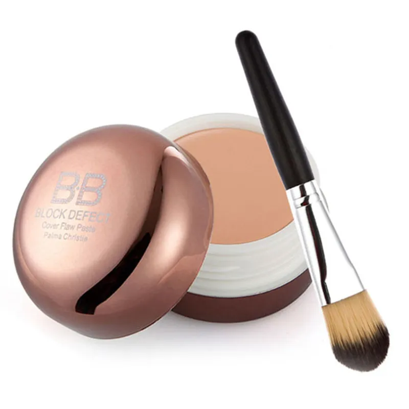 Grossist-hot sale kosmetisk blemish bb cream concealer smidig fuktgivande ansikte täcke foundation makeup borste fritt skepp