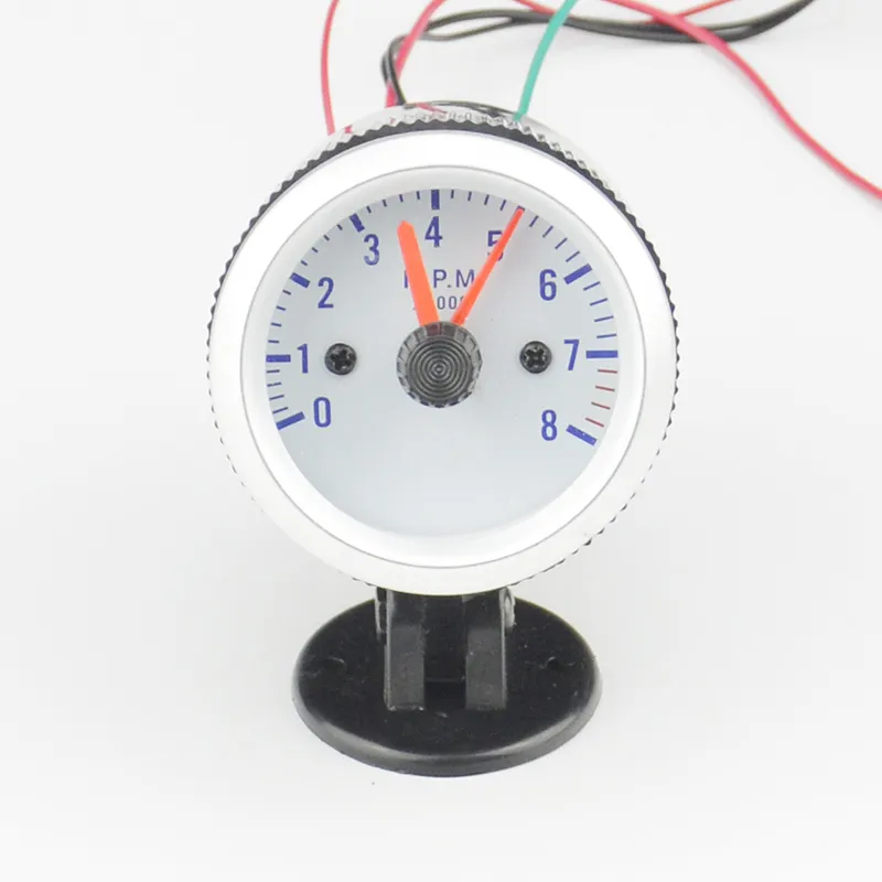 52mm Car Rev Counter Universal Hood Mounted Tachometer Pointer Gauge