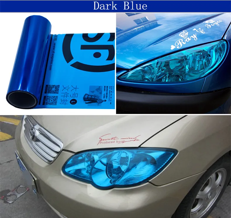 2 ST 30 CM X 100 CM Auto Licht Koplamp Achterlicht Tint styling waterdicht Vinyl Film Sticker 12 Kleuren Option227U