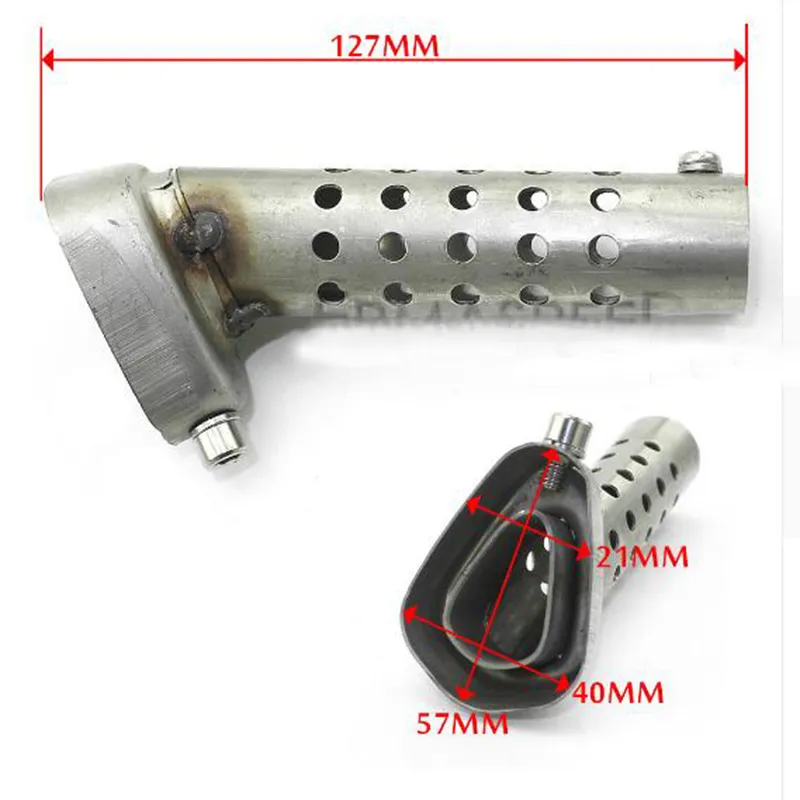 TKOSM Motocyklowy tłumik rur wydechowych Regulowany DB Killer Silencer Universal for Yoshimura Ducati Aprilia Motocross BMW284L