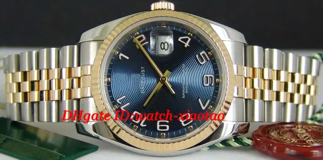 Luxury Watches Stainless Steel Bracelet Mens 18kt Gold & S/S 40mm Blue Concentric 116233 MAN WATCH Automatic Mechanical Men's Wristwatch