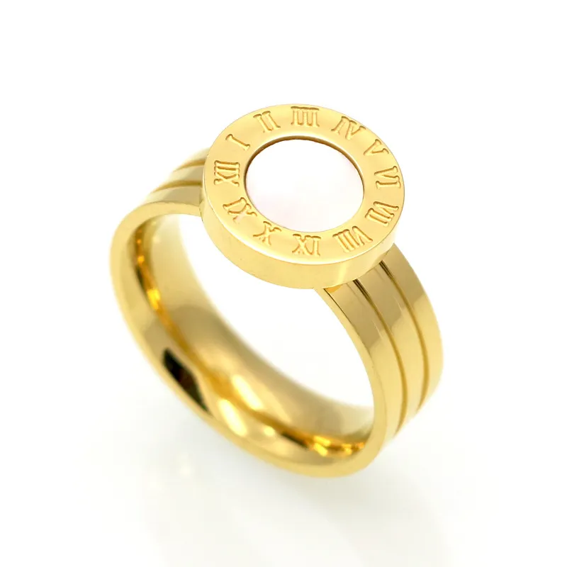Anel de aço inoxidável 316L fashion masculino com sinete polido alto anel de motociclista masculino preto e branco joias de ouro bijoux presente