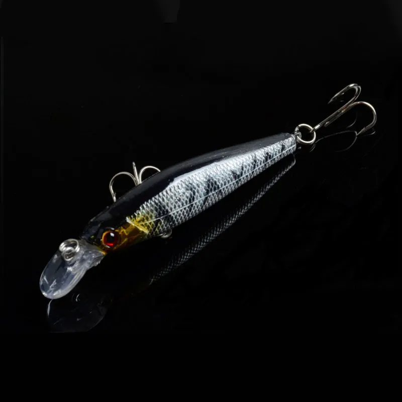 DHL -levering Minnow Vist Lures Bass CrankBait Hooks Tackle Crank Baits 3D Eye Fish Lures Opp Bag 8,4 g 8,5 cm / 3,35 