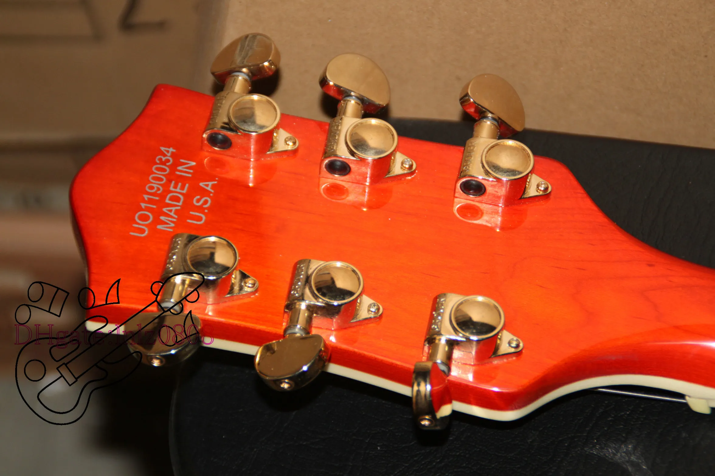 Custom Shop Mão Esquerda Guitarra Jazz Classic 6120 Guitarra Elétrica Melhor OEM Instrumentos Musicais