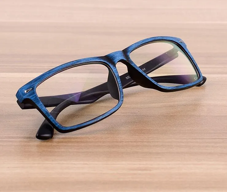 Clear Lens Wood Print Glasses Men Women Optical Full Frame Vintage Retro Myopia Eyeglasses 
