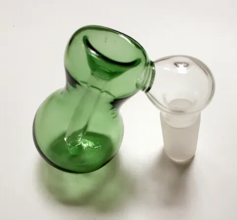 Mini narghilè in vetro cenere, ciotola, adattatore Ashcatcher con gorgogliatore maschio da 14 mm e 18 mm bong
