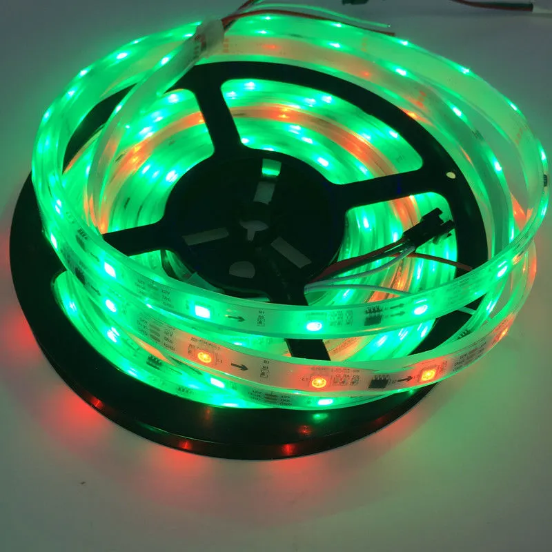 WS2811 LED Strip 5050 SMD RGB 30/60leds/m 5M DC 12V Dream Magic Color Addressable Digital Tape 1 IC control 3 led