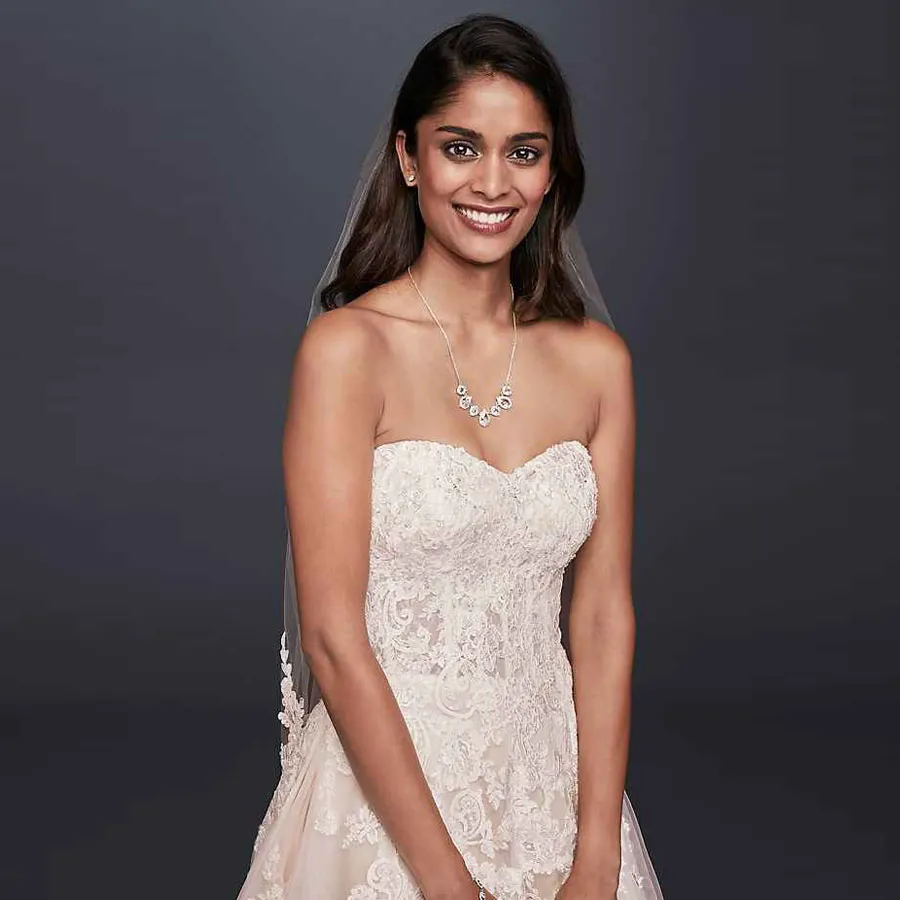 WG3861 robes de mariée 2021 dentelle lumière Champagne conception chérie Appliques a-ligne Birdal robes sur mesure tribunal Train