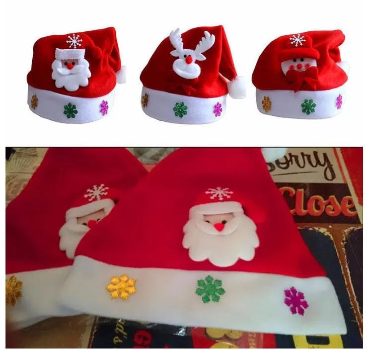 Kid Cheer Christmas Hat Barn Santa Claus Reindeer Snowman Party Söt Cap Julklapp Bröllopsdekoration