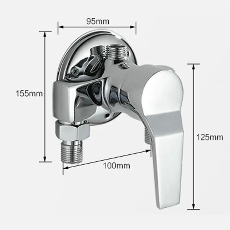 Aufputz-Duschhahnventil aus Messing in der Wand, Chrom- und Kaltwasserhähne, Duschschalter, Eckventil8021886