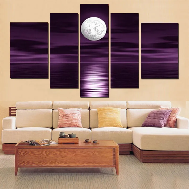 Sea Moonlight Handmade Oil Painting Illuminate Your Walls With Abstract