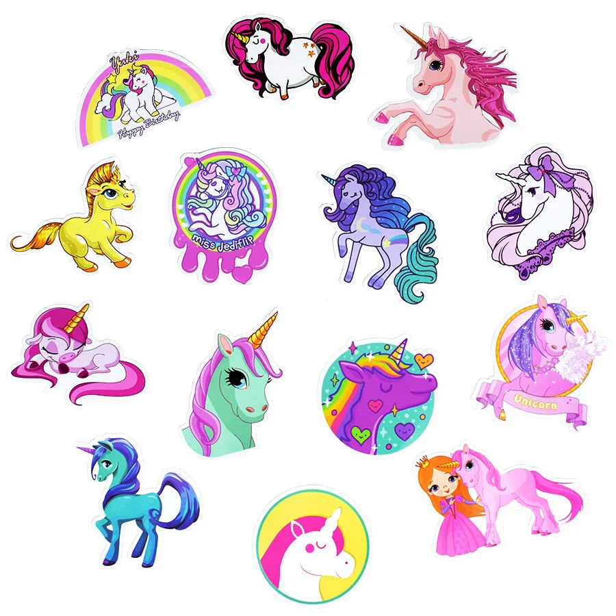 Cute Unicorn Custom Stickers Poster Wall Stickers for Rooms Home Laptop Skateboard Luggage Car Kids DIY Cartoon Styling Sticker