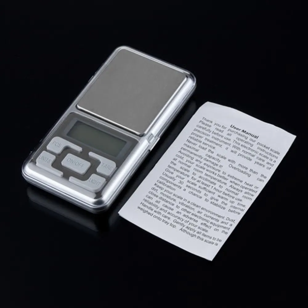 Wholesale-1pc 500g 0.1g Stainless steel Scale Electronic Mini Digital Pocket Weight scale Balance digital scales LCD jewelry