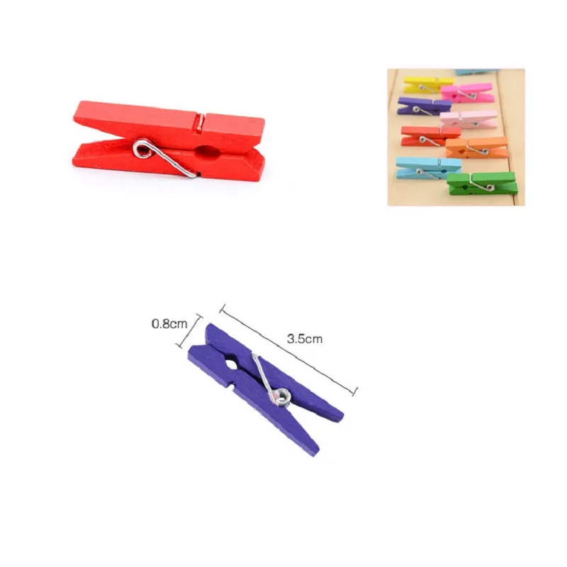 Mini Spring Loaded Plastic Clips Clothespins Beautiful Design 35mm