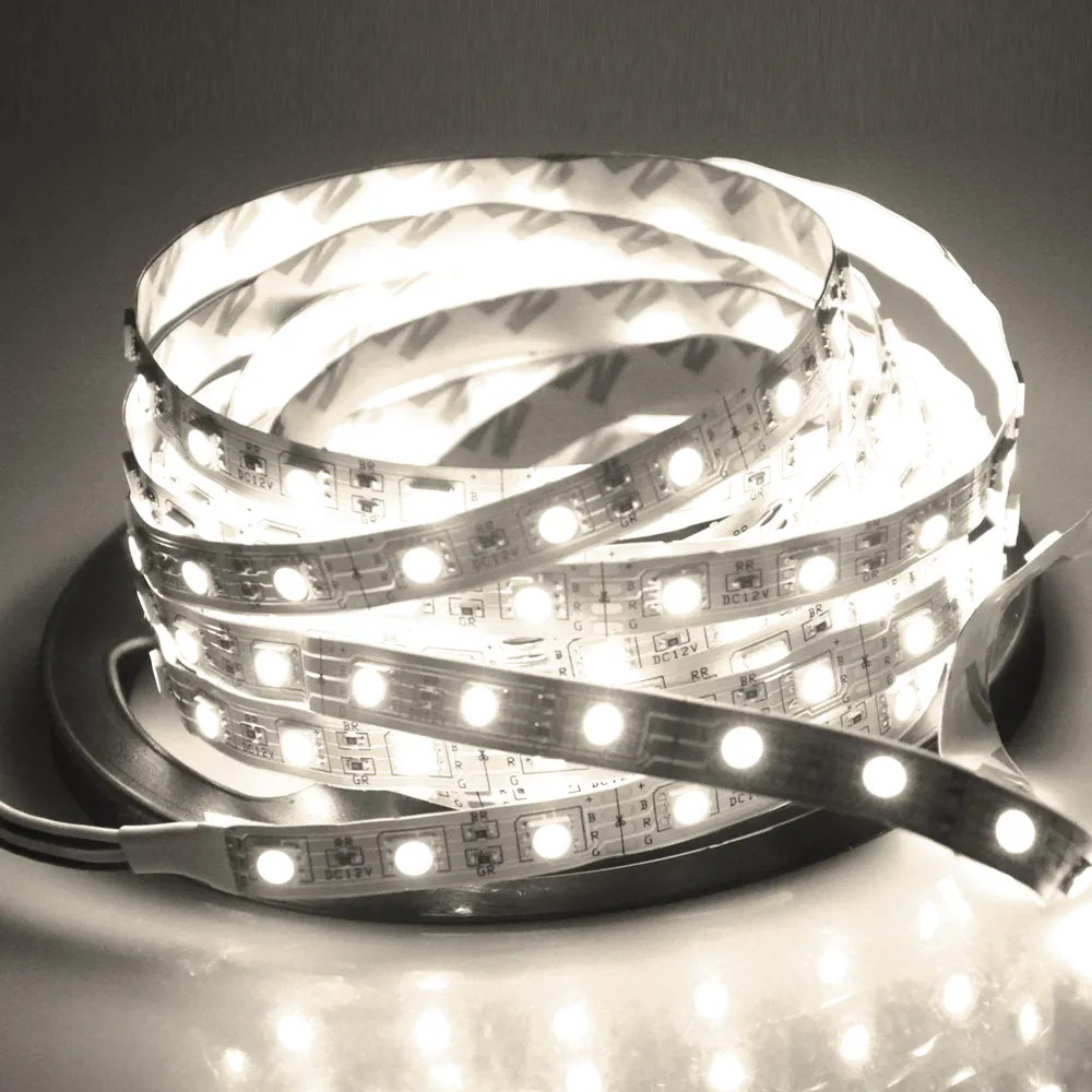 5m 5050 SMD RGB LED Strip Esnek 16ft 5m 300 LED'ler Çok Renkli Su Geçirmez LED LED LED LIGH GÜÇ 72W Noel Cadılar Bayramı 4685849