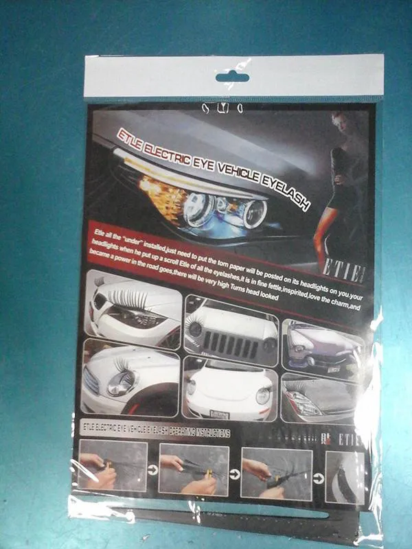 Czarny 3D Automotive Reflight rzęsy rzęsy samochodowe rzęsy Auto rzęsy 3D Logo Logo Naklejka Urocze naklejki rzęsowe do samochodów 275o