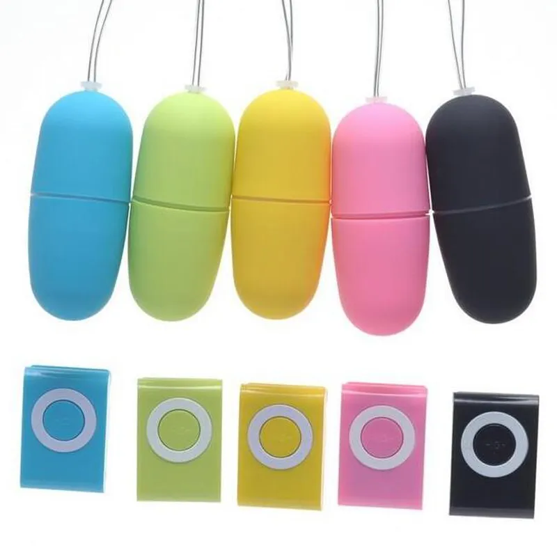 chaud MP3 télécommande sans fil oeuf vibrant 20 modes télécommande balle vibrateur sexe vibrateur adulte jouets sexuels 1 * MP3 + 1 * couleur d'oeuf vibrant