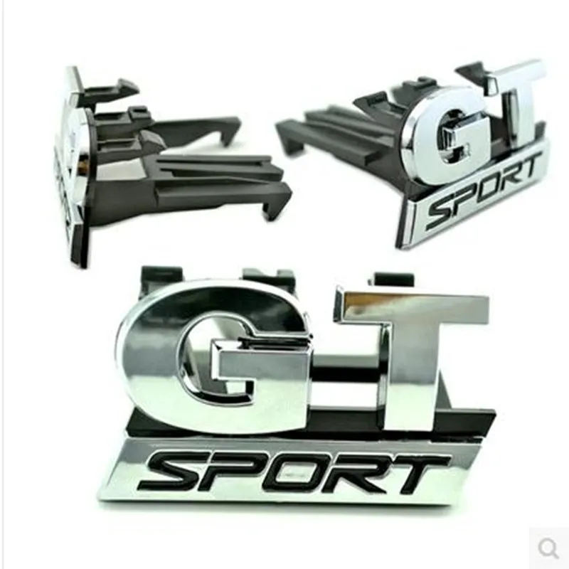 Chrome GT Sport Front Grill Grille Badge Emblem Fit voor VW Golf MK5 GT 0609 CARSTYLING AUTOUR -stickers1443120