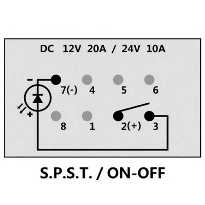 5 pezzi 4 pin impermeabile 12V 20A barra interruttore a levetta LED luce auto barca B00428