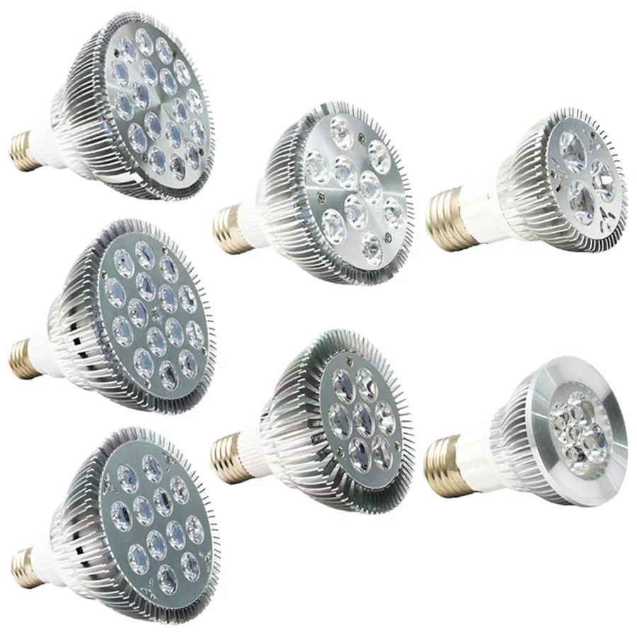 Dimmable levou lâmpada PAR38 PAR30 PAR20 85-240V 9W 10W 14W 18W 24W 30W E27 LED Lighting Spot lâmpada downlight luz