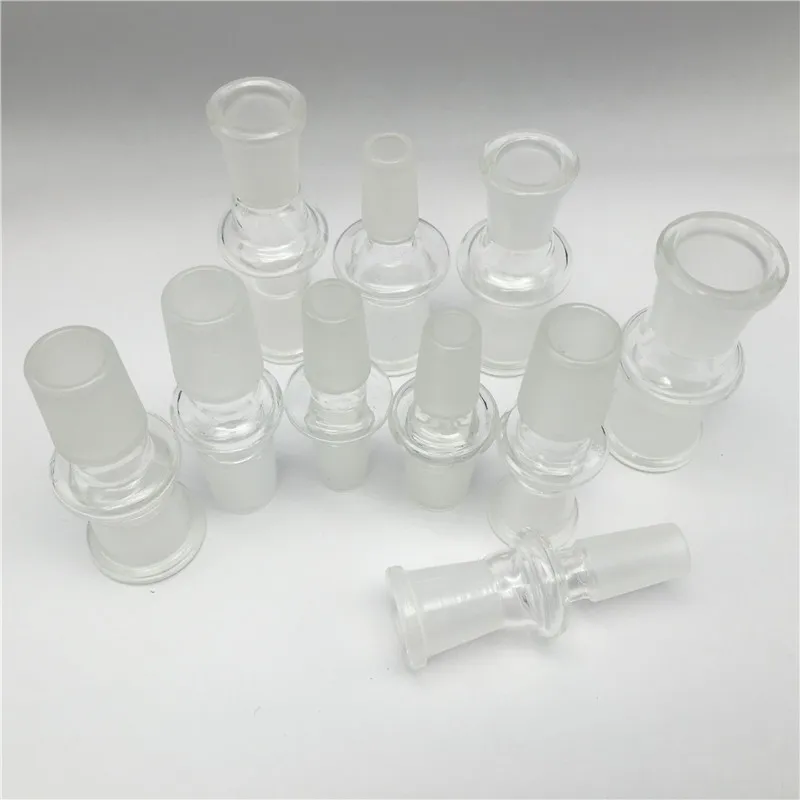 14 мм до 18 мм стекла Адаптера водопроводных труб с мелющим ртом мужского женского толстого стеклом BONG адаптеров для нефтяных вышек адаптера конвертера