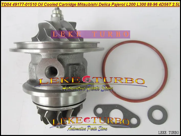 TD04-09B 49177-01510 Oil Cooled Turbocharger Cartridge Turbo Chra Core Mitsubishi Delica Pajero I L200 L300 1988-96 4D56T 2.5L 