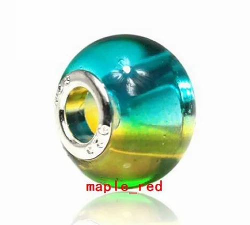 50 unids / lote colorido del arco iris cuentas de cristal de Murano para la joyería que hace encantos de Murano flojo granos de DIY para la pulsera al por mayor en el precio bajo a granel