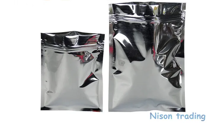 22*30cm /pack grip zipper lock aluminized mylar bag-reclosable zippered metallic aluminum foil corn/powder packaging pouch