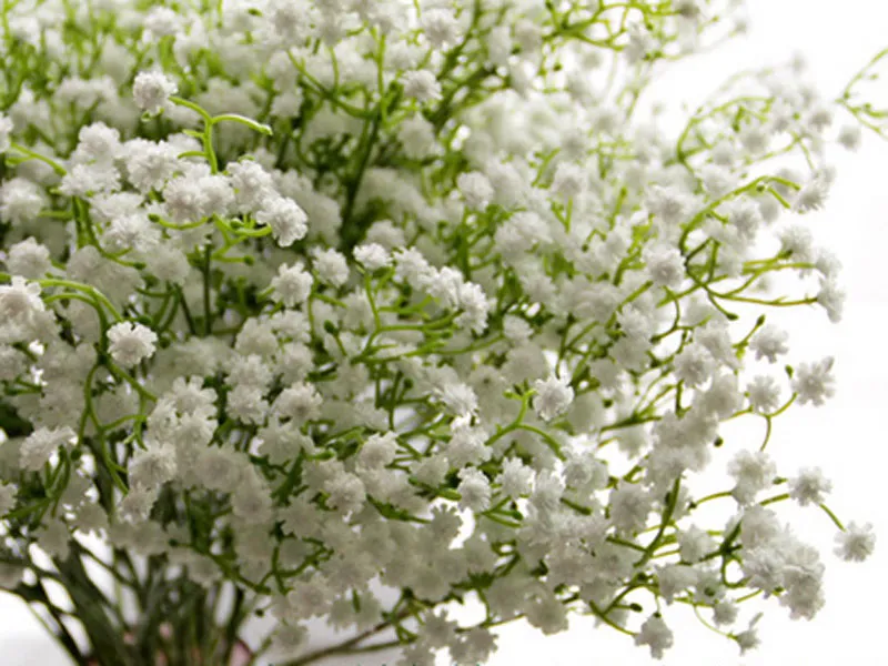 gypsophilaシルクベビーブ呼吸人工偽の絹の花植物家の結婚式のパーティーの家の装飾送料無料