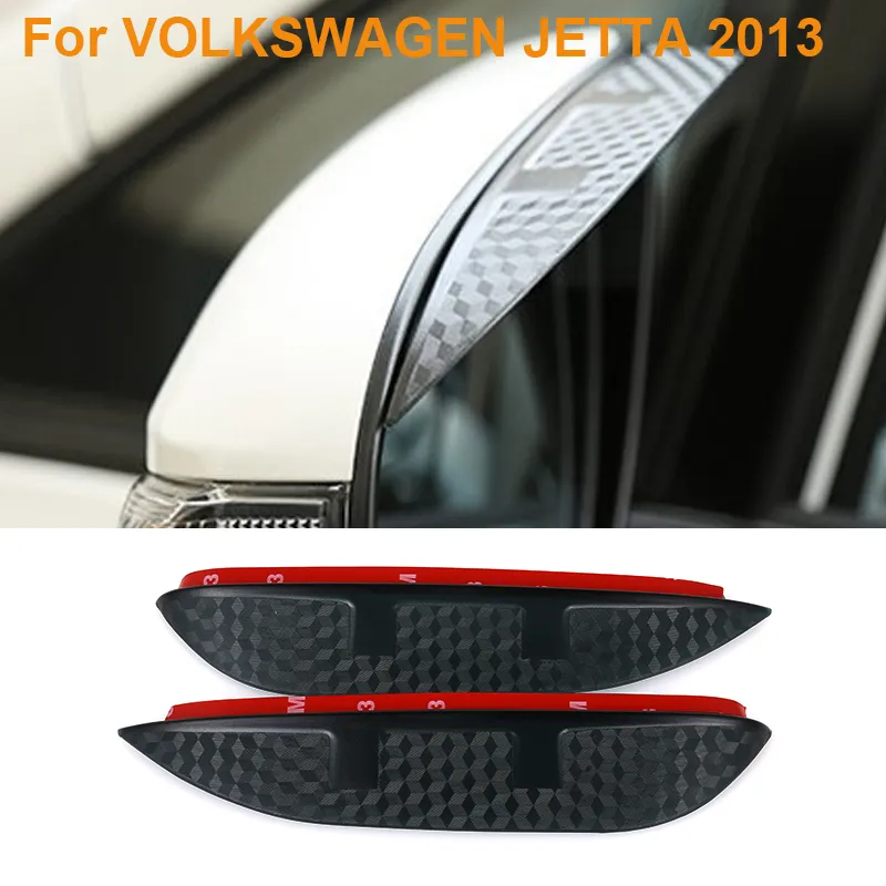 2016 Car Styling Carbon Rearview Mirror Rain Blades Car Back Mirror Eyebrow Rain Cover Protector For VOLKSWAGEN JETTA 2013