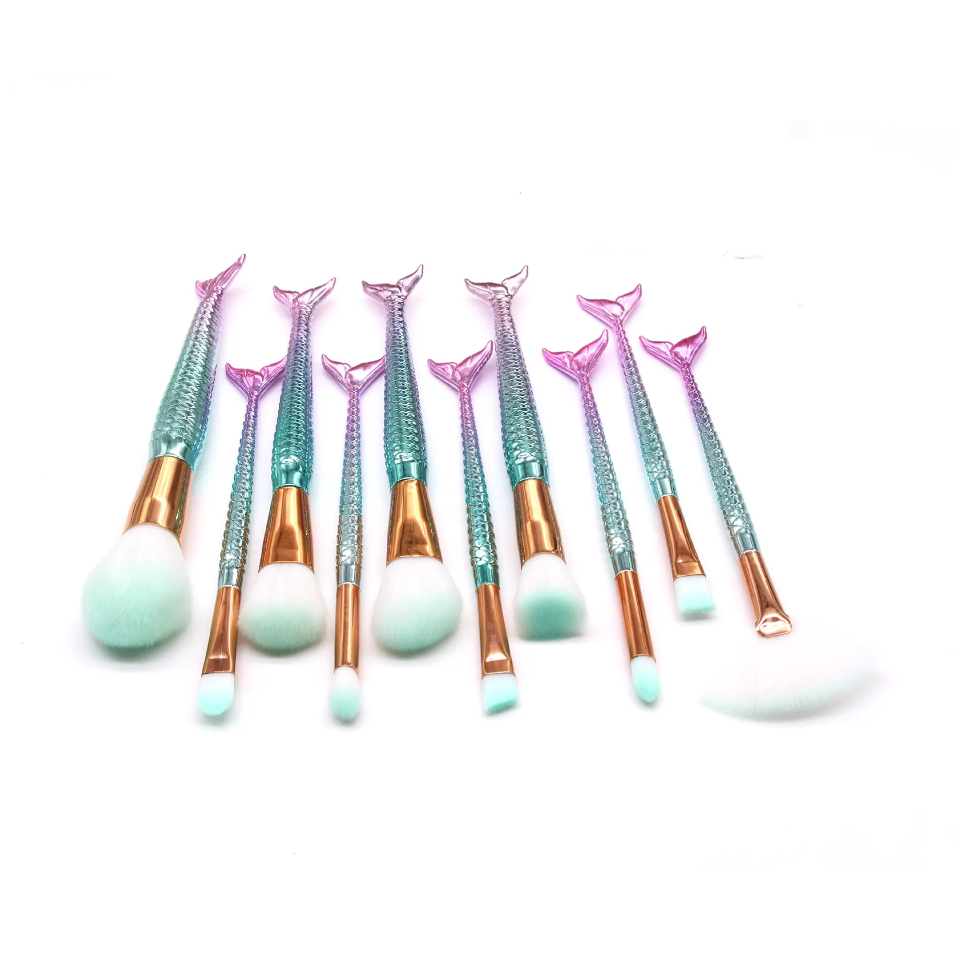 / set Maquillage Brosses Ensembles Mermaid 3D Coloré Colorful Professionnel Maquillage Brosses Fondation Blush Cosmetic Brush Set Kit