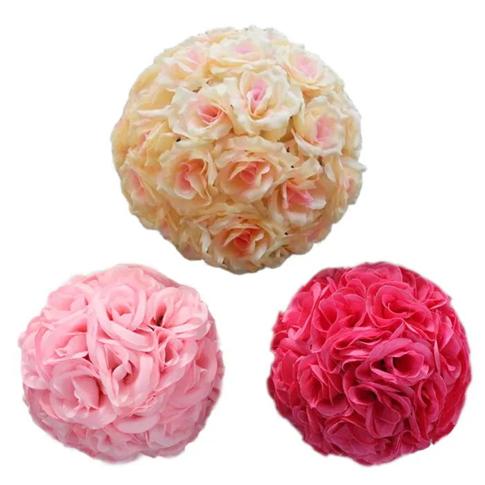 18 cm artificiale rosa rosa pomerino palle flower feste di nozze bouquet decorazione della casa ornamento baciare palla