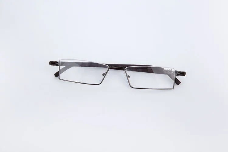 حار بيع أنبوب قراءة نظارات للمرأة الرجل مع حالة جودة عالية الفولاذ المقاوم للصدأ أضعاف التكبير tr90 قوة 1.00 إلى 4.00