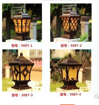European modern retro garden landscape lighting waterproof outdoor lamp post lights wall gate pillars lamppost lamp