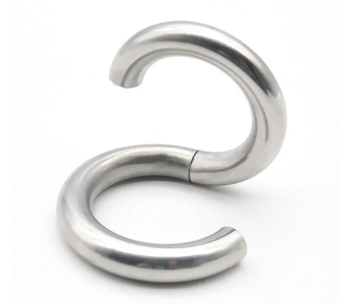Male Stainless Steel Magnetic Cockring Stimulate Penis Pendant Ball Stretcher Bondage Squeeze Scrotum Testicles Bdsm Sex Toy 3 Siz6705279