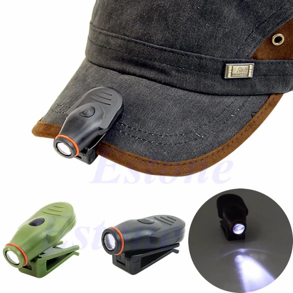 Lumineux Clip-on LED Cap Chapeau Lumière Lampe Frontale Torche Pêche Camping Chasse En Plein Air