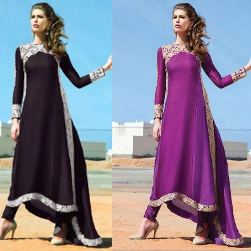 Ethnic Style Turkish women clothing muslim abaya dress islamic clothing for women jilbab robe musulmane dresses vestidos longos giyim Purple