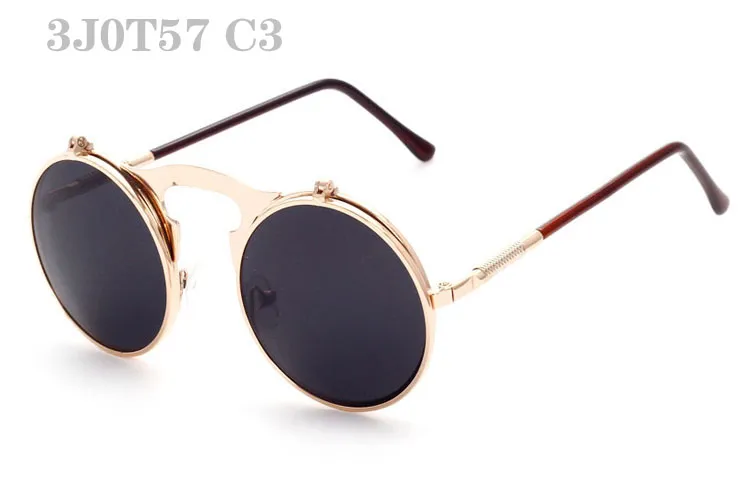 Kadınlar Için vintage Güneş Gözlüğü Güneş Gözlükleri Moda Sunglases Yuvarlak Ayna Sunglass Unisex Lüks Sunglass Tasarımcı Güneş Gözlüğü 3J0T57