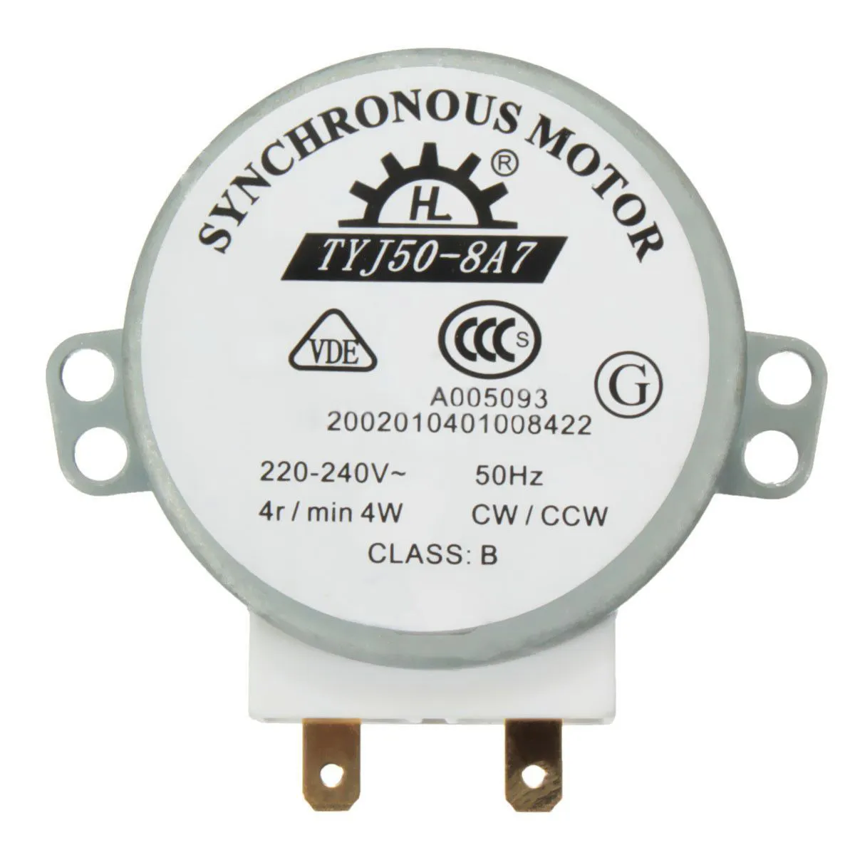 Mikrofalówka Gramofonowa Tabela Synchroniczny Motor TYJ50-8A7 D Wał 4 RPM B00237 Bard