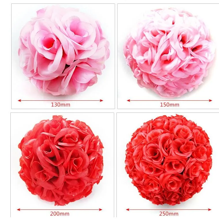 Kissing ball Wedding silk Pomander Encrypt hanging flower ball decorate artificial flower decoration for wedding party market supplies FB011