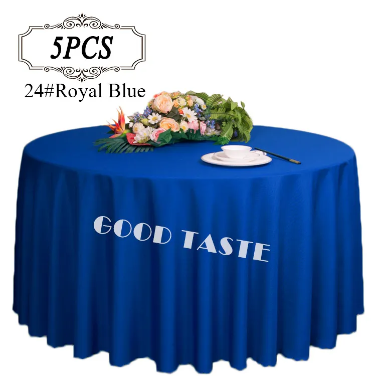 Gratis frakt Alla Storlek Vit Bröllopsborddukar / Elegant bordsduk Overlay för bröllopsinredning / polyesterhandgjorda bordsskydd