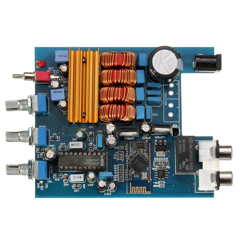Бесплатная доставка TPA3116+LM1036 класс D DC18V-24V 2 x 50W CSR4.0 Bluetooth Усилитель Доска Высоких Частот Бас Регулировки Аудио Усилитель