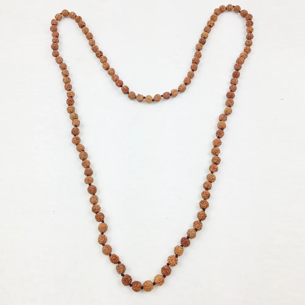 ST0282 Hot Sale Fashion Wholesale Rudraksha Mala Hand Knotted Necklace Fashion Yoga Necklaces Healthy Jewelry For Women