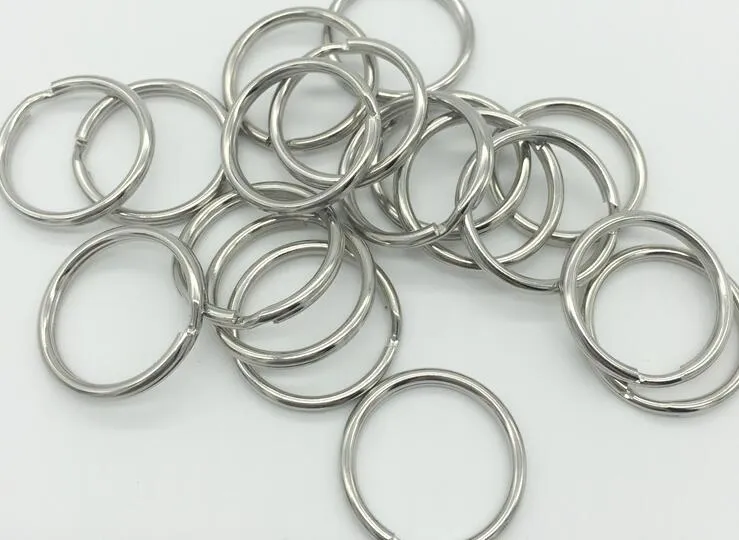 6000pcs Split Keychains Ring Nyckelring 25mm Key Ring Chain Loop Pocket Photo Clasps Connectors Silver