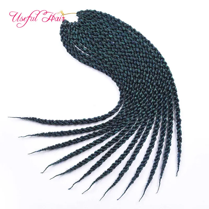 beautiful gift Christmas 22quot 3D Cubic Crochet Braids Hair Ombre braiding hair Box Braids braided in bundles ombre braid8944831