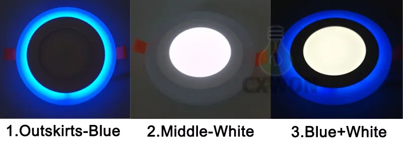 LED Panel Light Led Downlight 6W 9W 16W 24W 3 Modes Lighting Round Square Acrylic Blue CoolWarm White Recessed Ceiling Lamp AC855101594