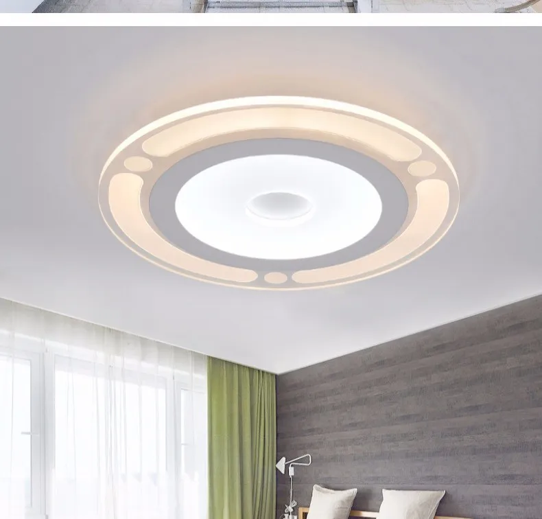 Dimbar Modern Minimalistisk Rund Led Tak Ljus Akryl Lampskärm Takbelysning Vardagsrum Ljus Dekorativ Kök Lamparas